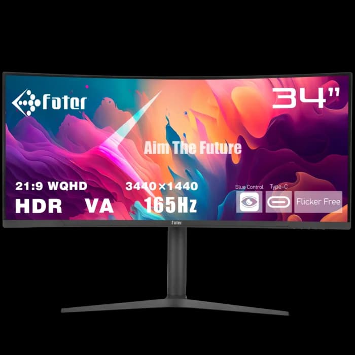 مانیتور گیمینگ خمیده 34 اینچ 3K اولتراواید فاطر مدل Fater C34-165B1